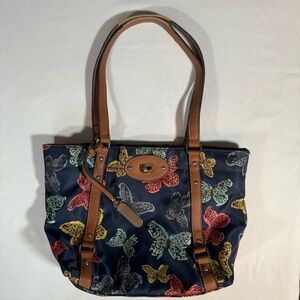 Franco Sarto Navy Butterfly Shoulder Bag